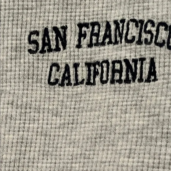 Brandi Melville/J.Galt Gray Cropped California Long Sleeve Shirt, W  Medium - Picture 3 of 7